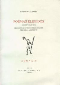 portada de poemas elegidos de giacomo leopardi