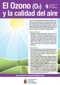 Cartel informativo sobre el ozono y la calidad del aire