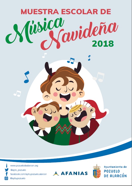 Portada del programa de muestra escolar de música navideña