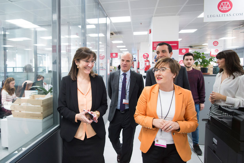 Susana Pérez Quislant durante su visita a la sede de Legálitas