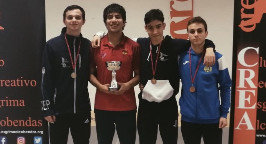 Dos tiradores del Esgrima Pozuelo vuelven al podio madrileño con la plata y el bronce de la tercera fase sub-17