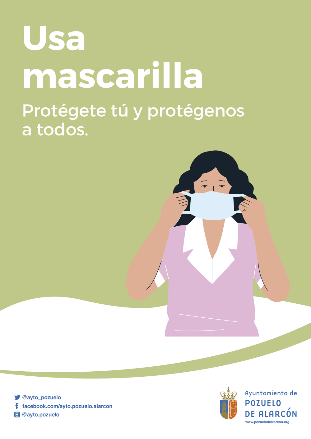 Cartel de la campaña COVID-19 - Usa mascarilla