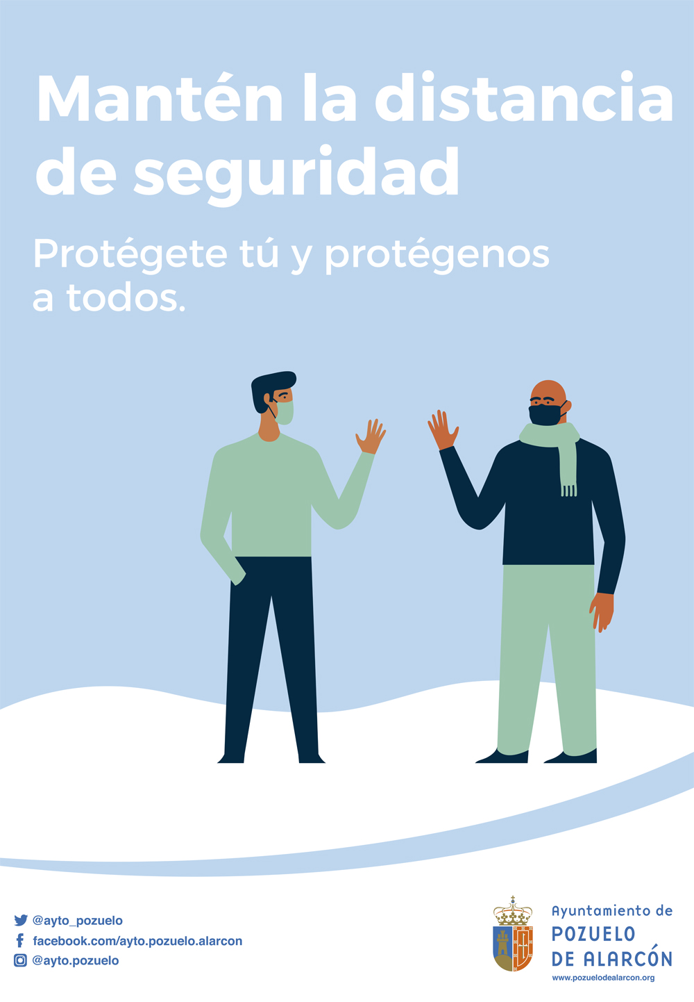 Cartel Mantén la distancia de seguridad