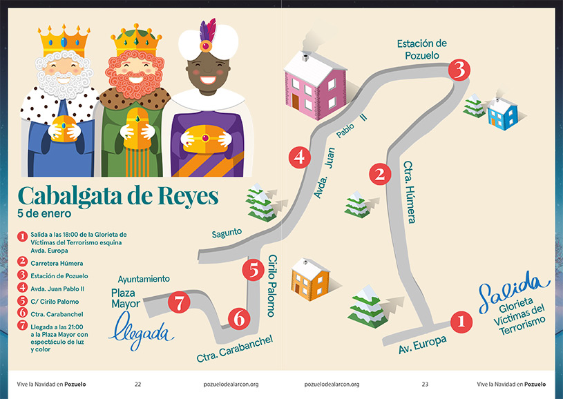 Recorrido de la Cabalgata de Reyes 2023