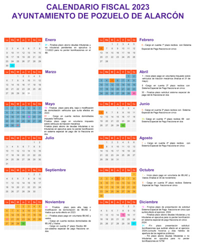 Calendario fiscal 2023