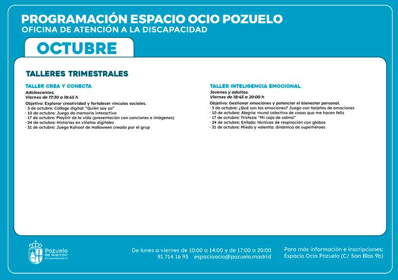 Actividades de ocio en fines de semana