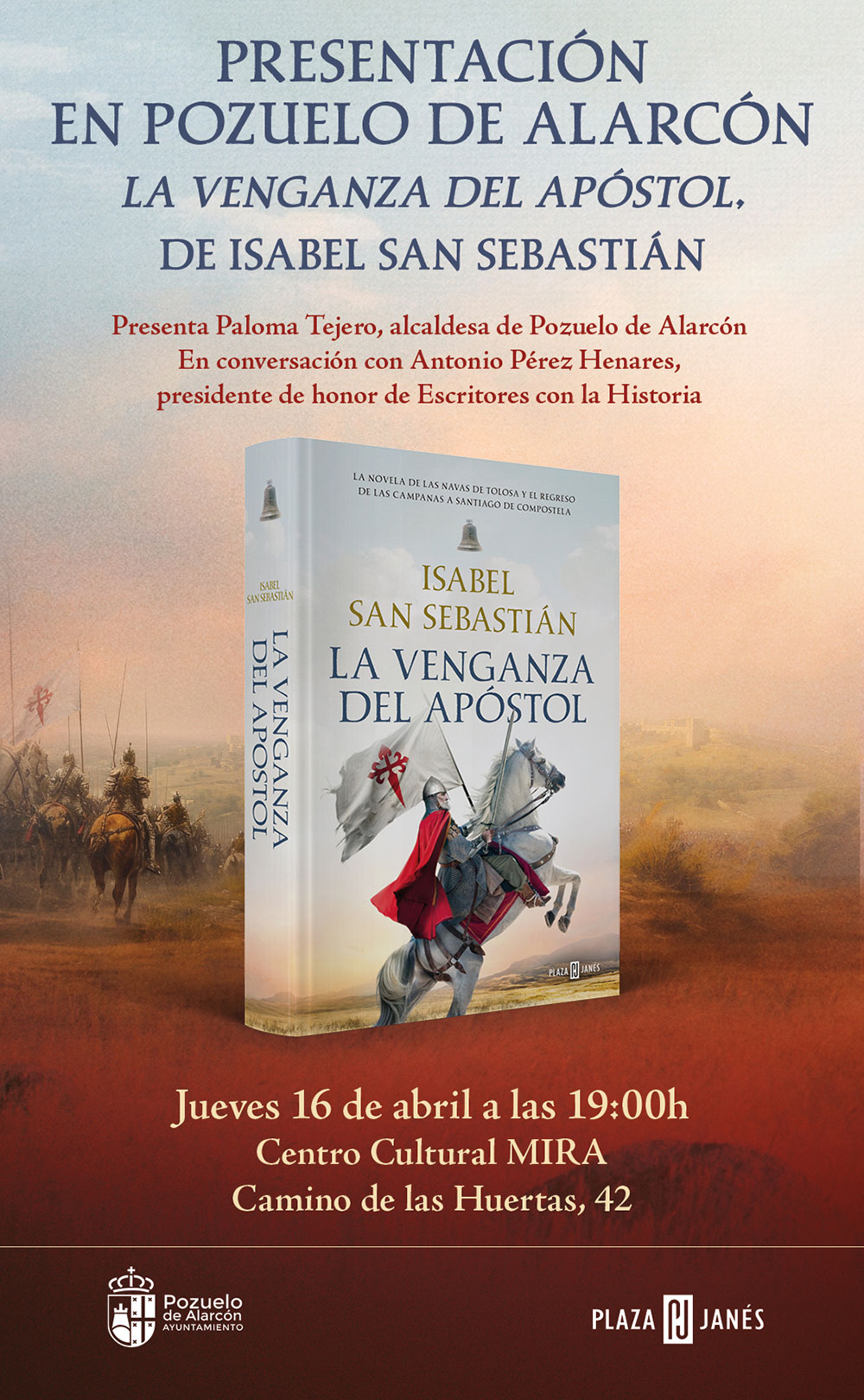 Cartel de la presentación del libro de Isabel San Sebastián
