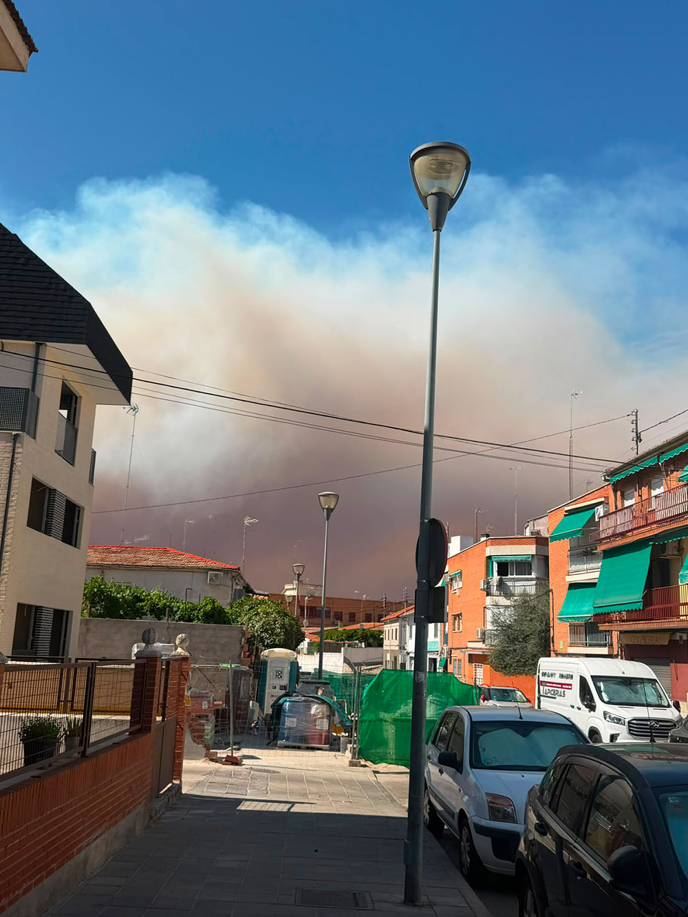 Fotografía del humo de los incendios