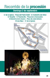 Recorrido de la procesión en honor a Nuestra Señora de la Consolación 2012