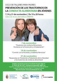 Ciclo de talleres para padres: Prevención de los trastornos en la conducta alimentaria en jóvenes