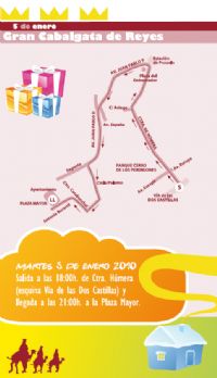 Recorrido de la Cabalgata de Reyes 2010