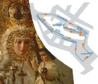 Plano del recorrido de la procesión de Nuestra Señora de la Consolación 2008