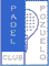 Logotipo del Club de Pádel Pozuelo formado por un cuadro azul con la palabra Pádel escrita encima y una raqueta de pádel sobresaliendo por detrás