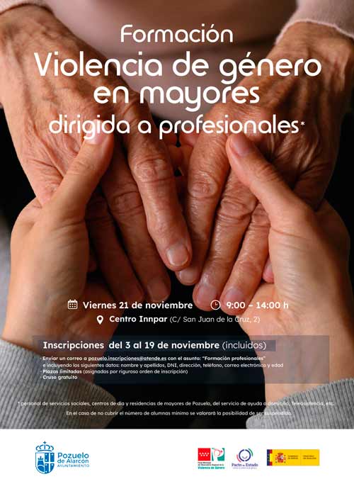 Formación presencial para profesionales: "Violencia de género en mayores"