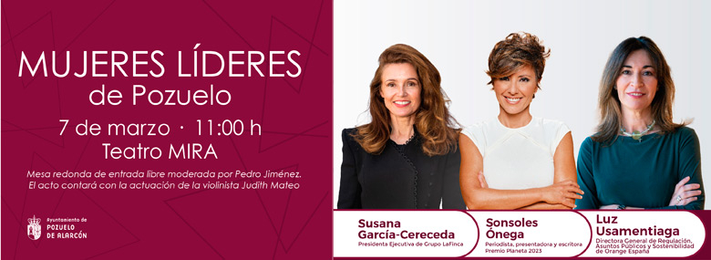 Cartel Mesa redonda Mujeres líderes de Pozuelo