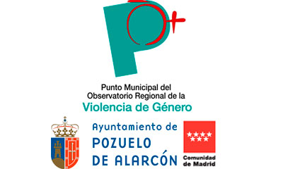 Logos del Ayuntamiento, Comunidad de Madrid y del Punto Municipal de Violencia de Género