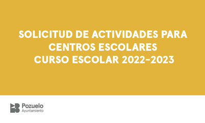 Solicitud de actividades curso 2022-23