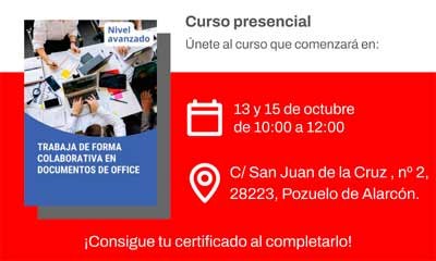 Madrid Aula Digital. Curso Trabaja de forma colaborativa en documentos de Office