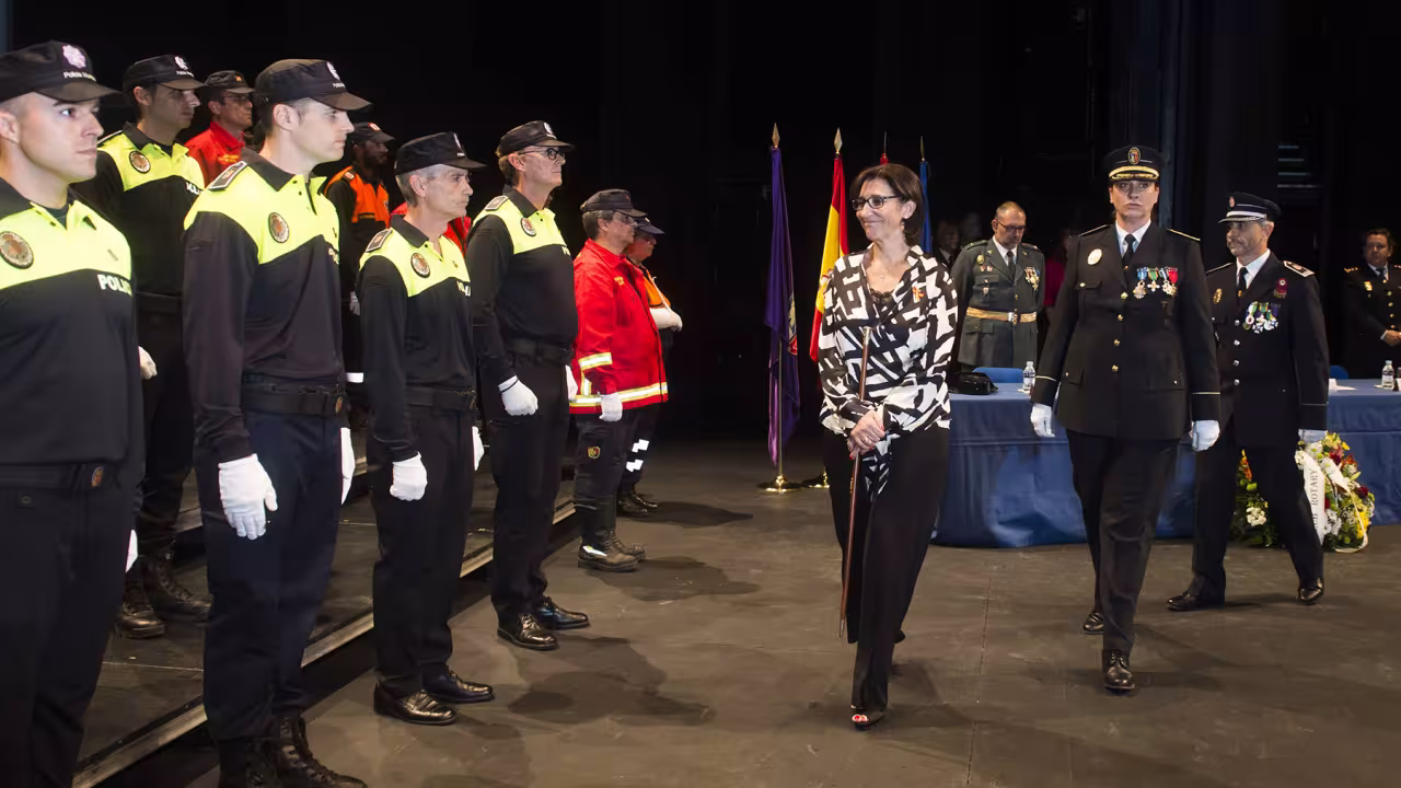 La alcaldesa en un momento de la ceremonia