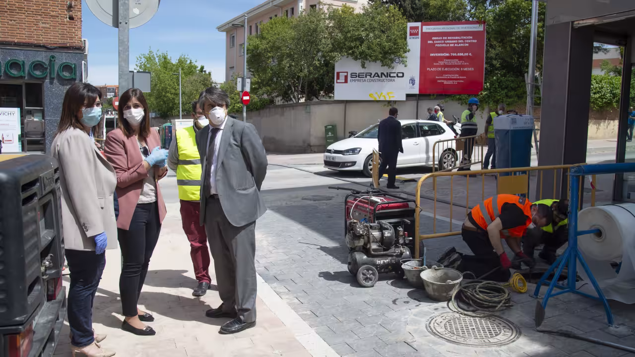 Visita a las obras de calle Sagunto y su entorno
