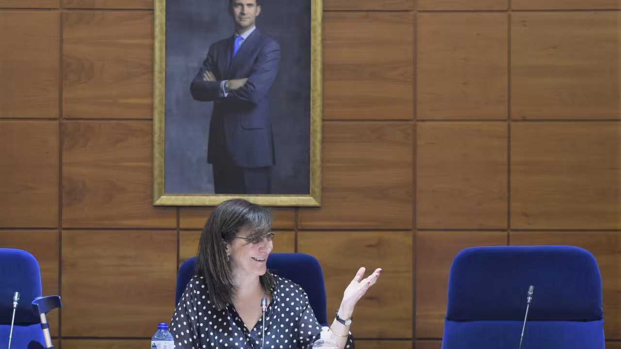 La alcaldesa en un momento del Debate del Estado del Municipio