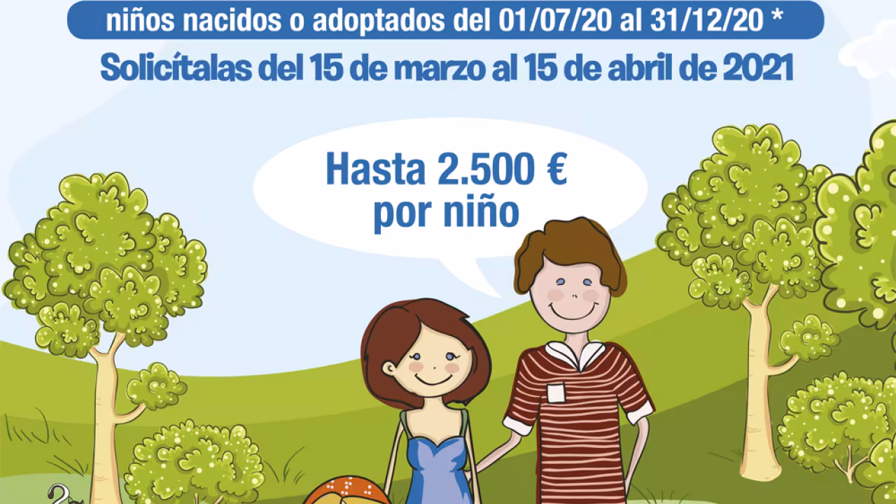 Cartel Ayudas por nacimiento o adopción