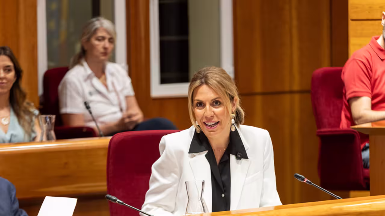 La alcaldesa, Paloma Tejero, en el debate del estado del municipio