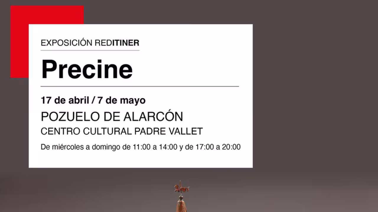 Precine cartel promocional con horario