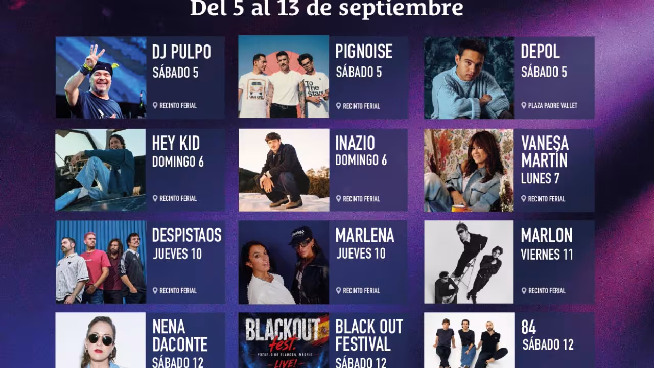 Cartel conciertos fiestas Nuestra Señora de la Consolación