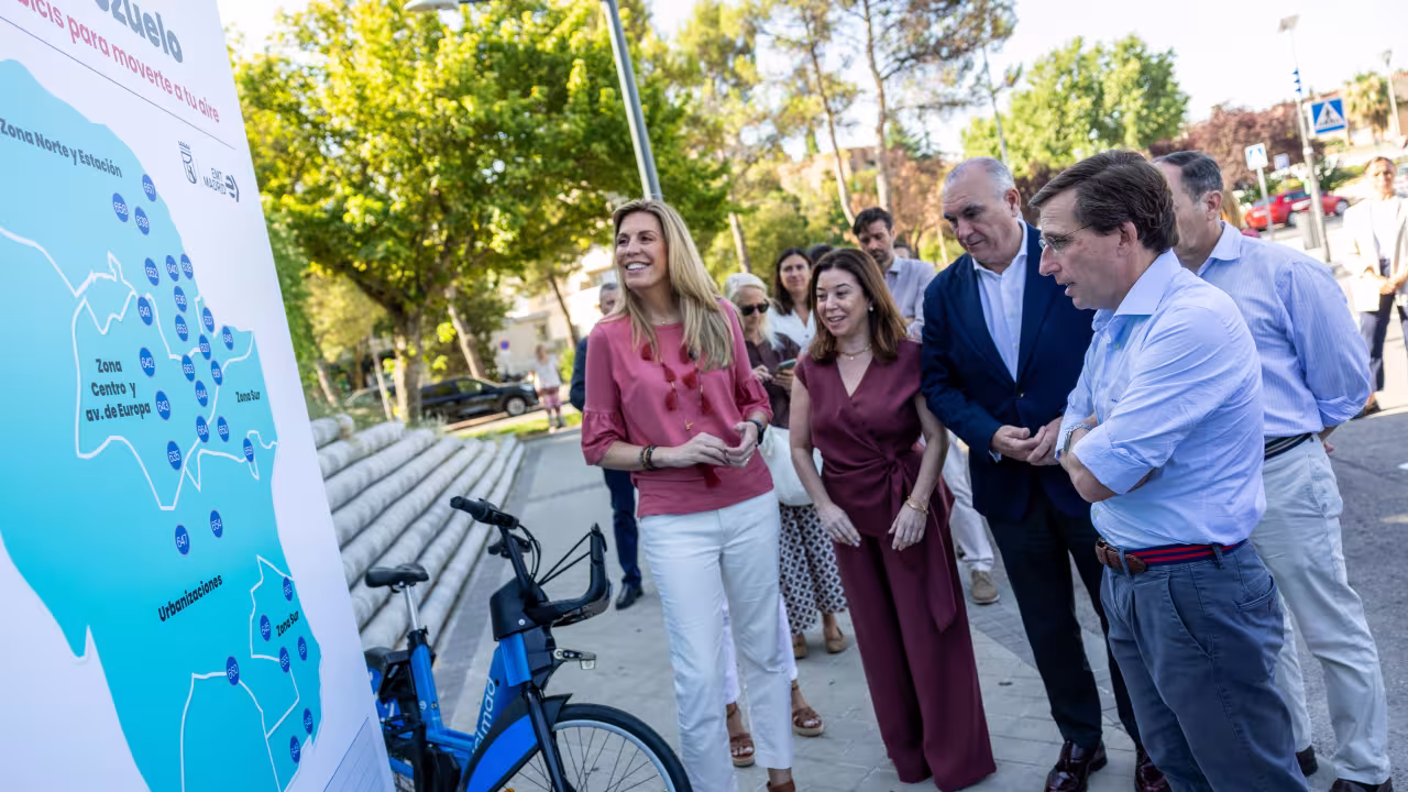Foto de la presentación de BiciMad en Pozuelo de Alarcón