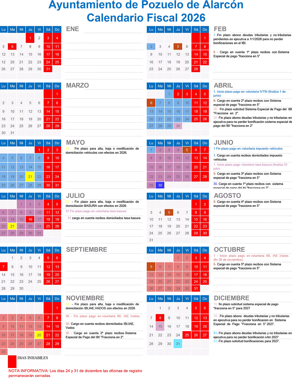 calendario fiscal 2026
