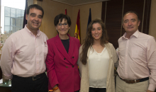 La alcaldesa recibe a Marta Ortega