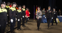 La alcaldesa en un momento de la ceremonia
