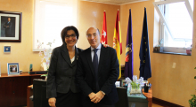 La alcaldesa con el director general