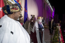 Reyes Magos en el balcón del Ayuntamiento para saludar a los pozueleros