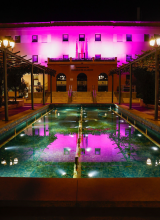 Plaza Mayor Pozuelo de Alarcón rosa cáncer de mama
