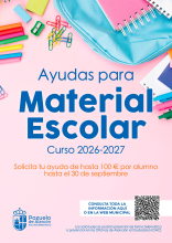 Cartel Ayudas de material escolar