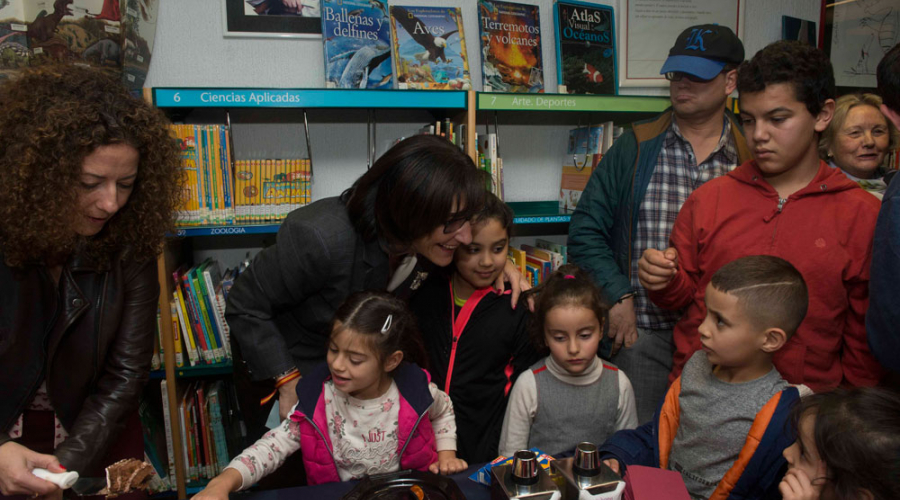 Susana Pérez Quislant en una actividad de las bibliotecas