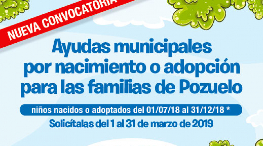 Cartel Ayudas por nacimiento o adopción