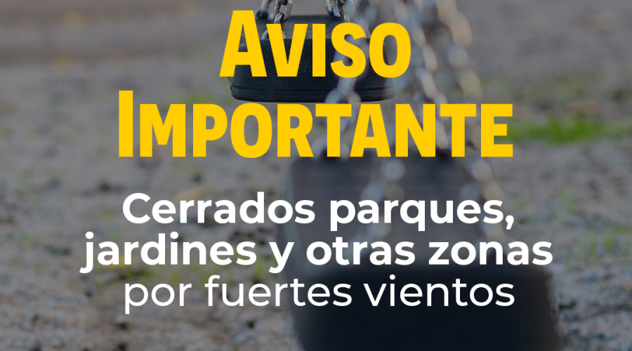 cartel cierre parques