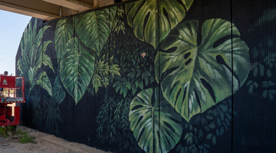 Uno de los murales realizados 