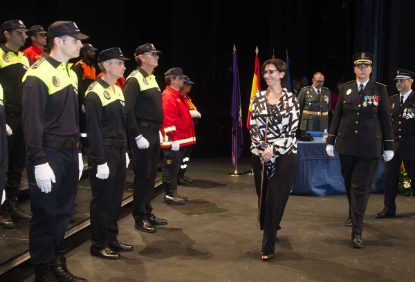 La alcaldesa en un momento de la ceremonia