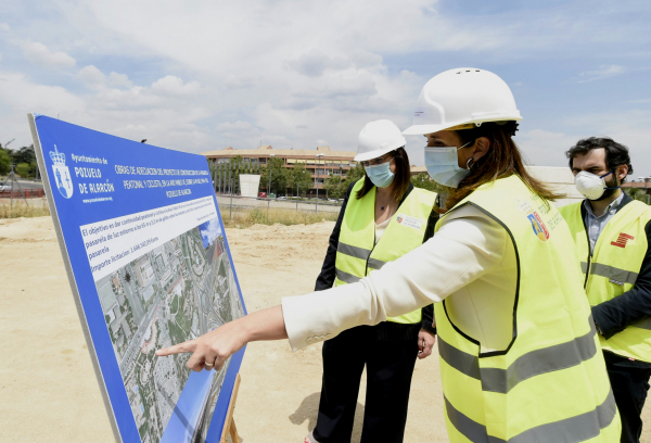 Visita obras a la pasarela sobre la M-503