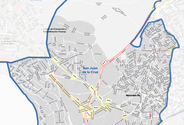 Mapa de zona restringida