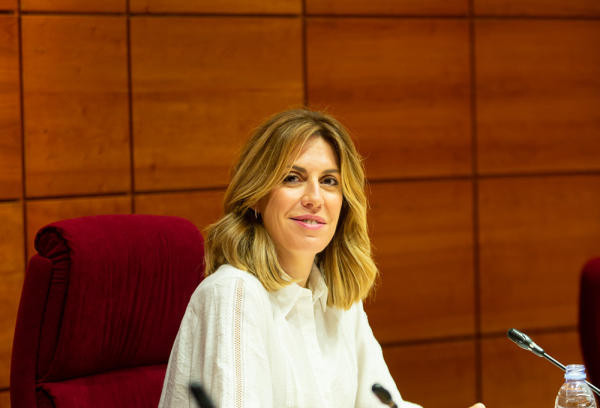 La alcaldesa, Paloma Tejero, durante la sesión plenaria de noviembre